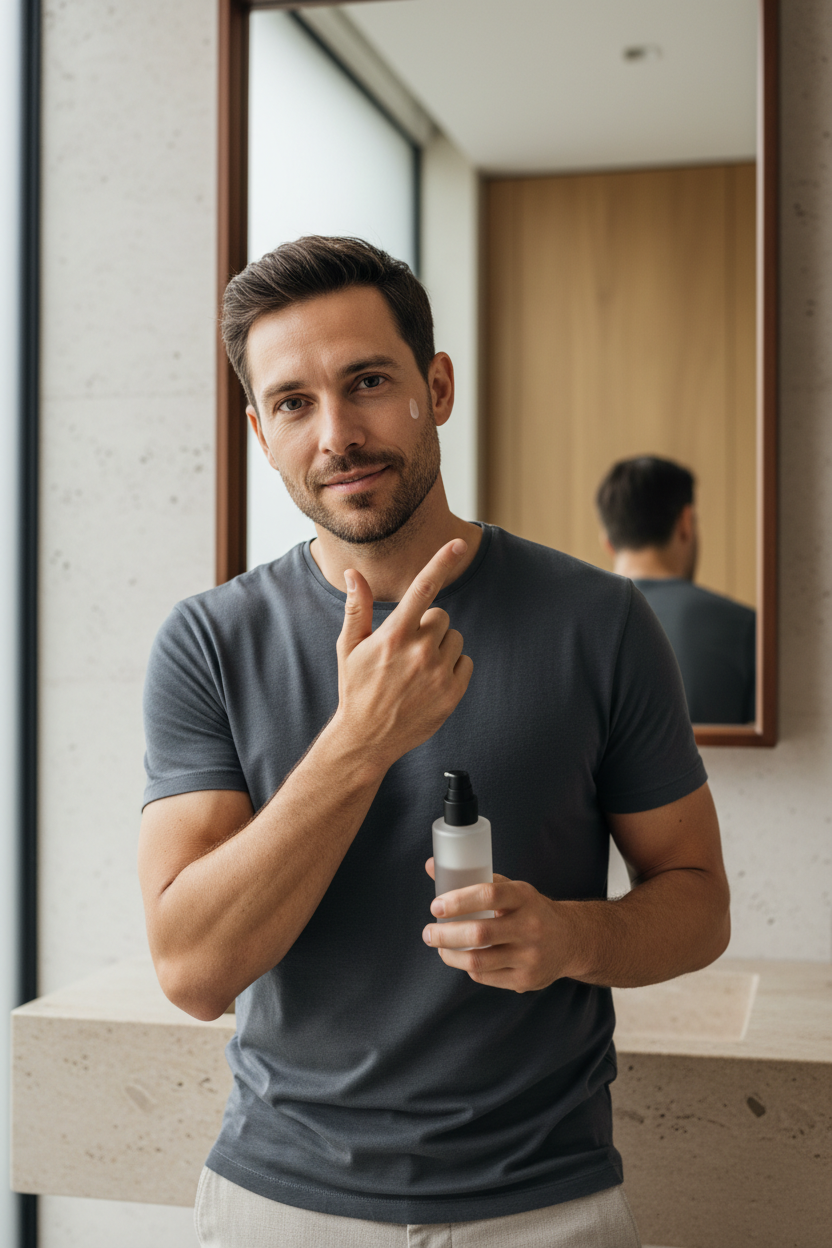Rutina de cuidado de la piel masculina